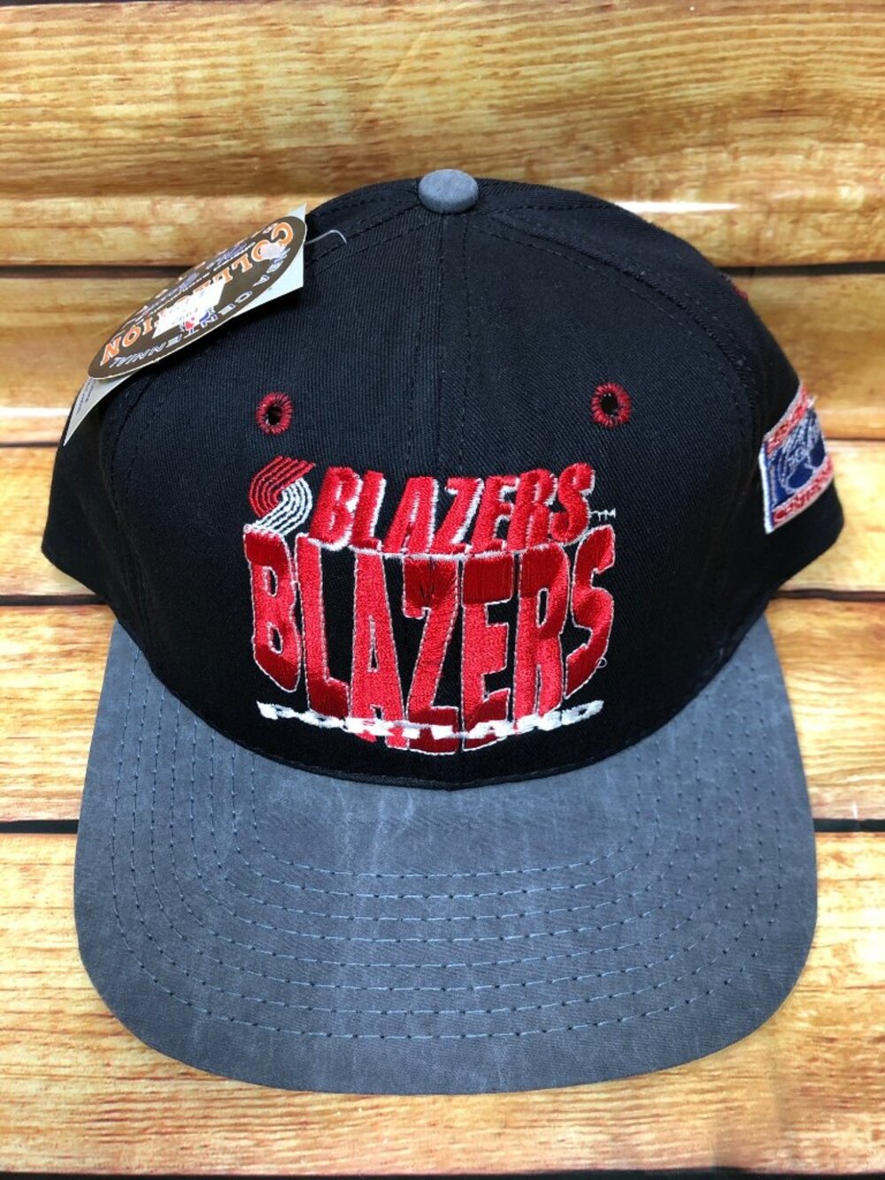 NWT NOS Vintage PORTLAND BLAZERS TRAIL 100th Centennial NBA Snapback Hat (d36)